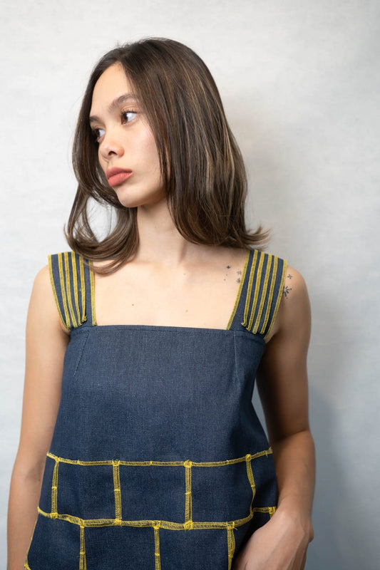 LIAM Top DENIM / YELLOW MERROW
