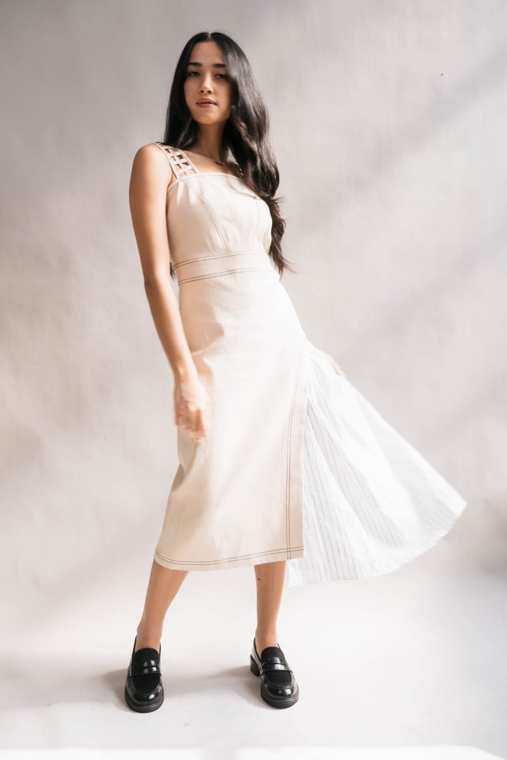 CLAIRE Dress CREAM DENIM