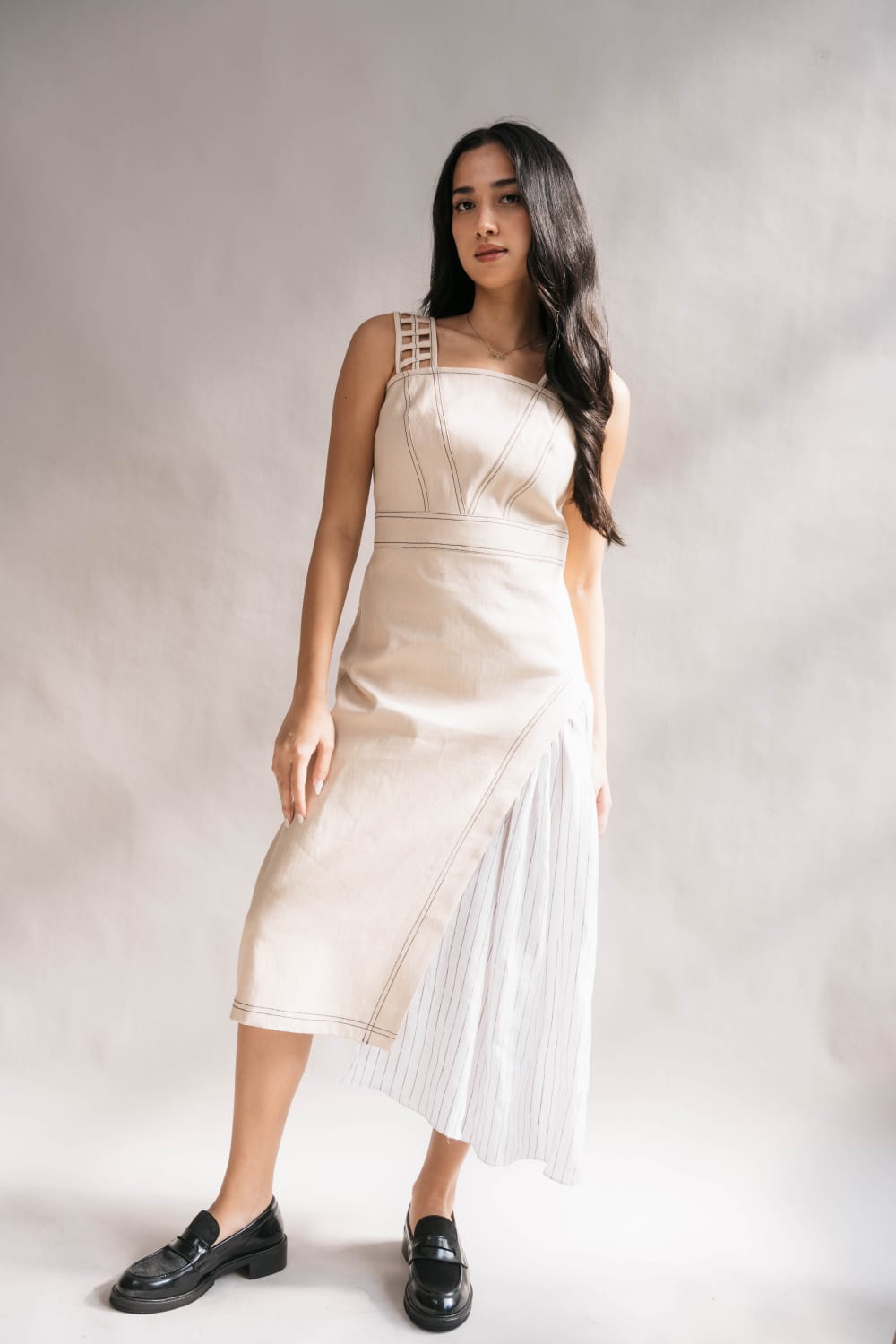 CLAIRE Dress CREAM DENIM