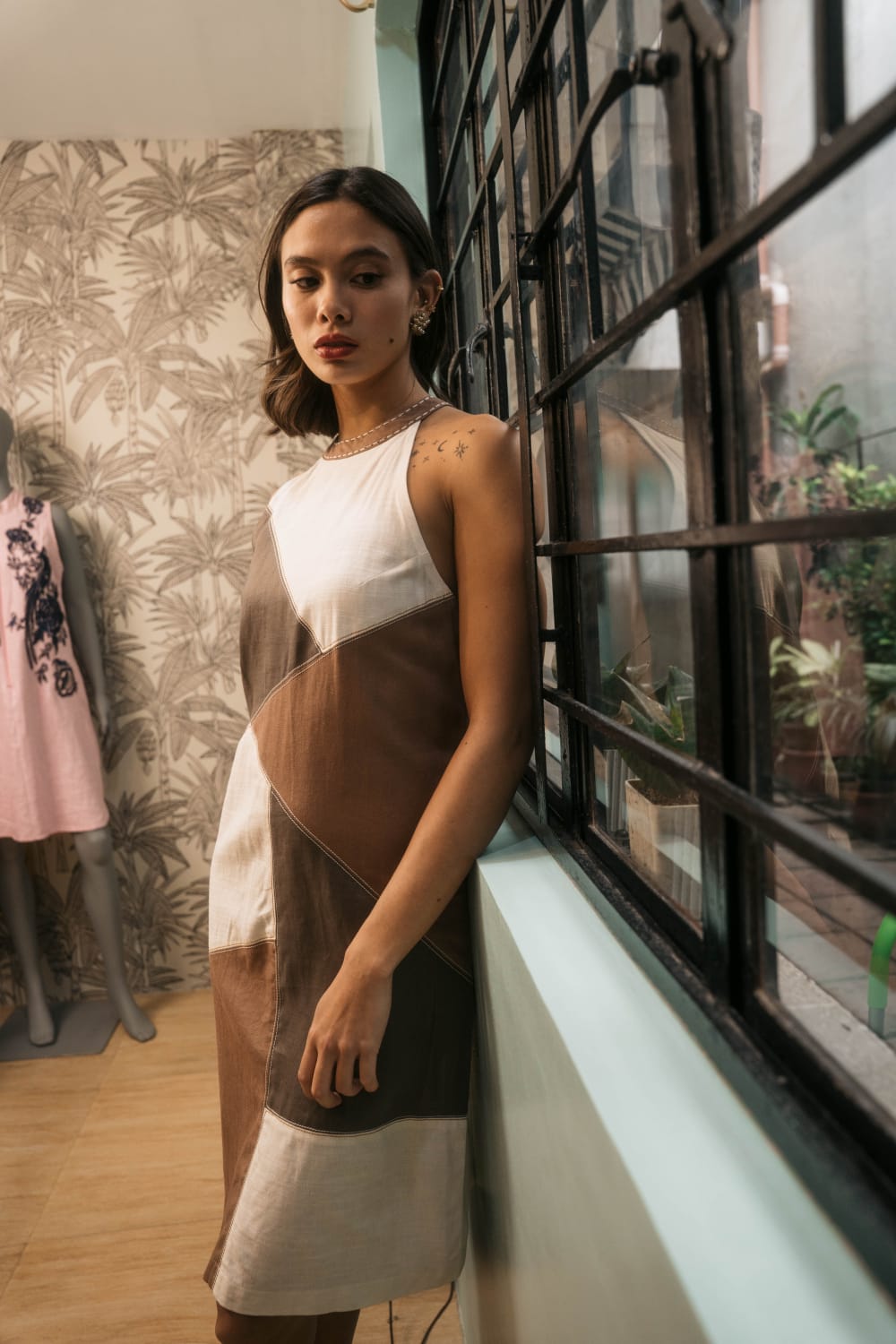 LOLA Dress BIEGE COMBO