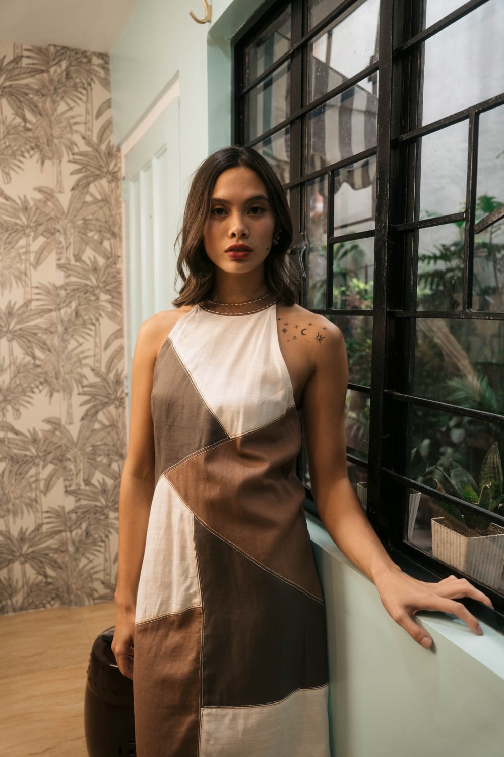 LOLA Dress BIEGE COMBO