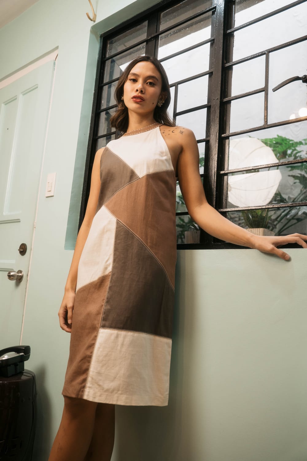 LOLA Dress BIEGE COMBO