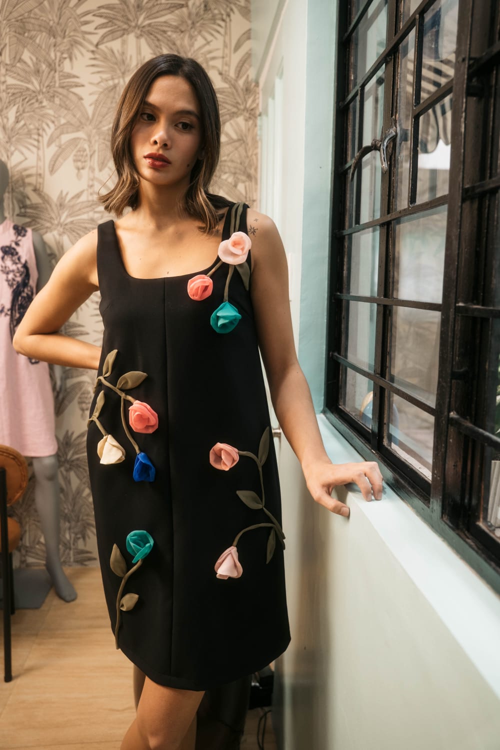 TATIANA Dress BLACK / MULTI