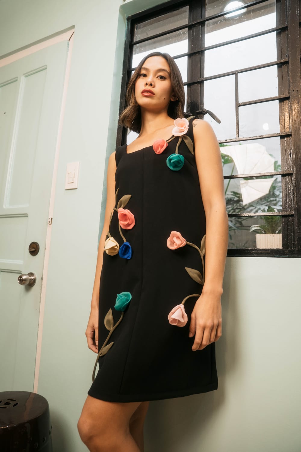 TATIANA Dress BLACK / MULTI