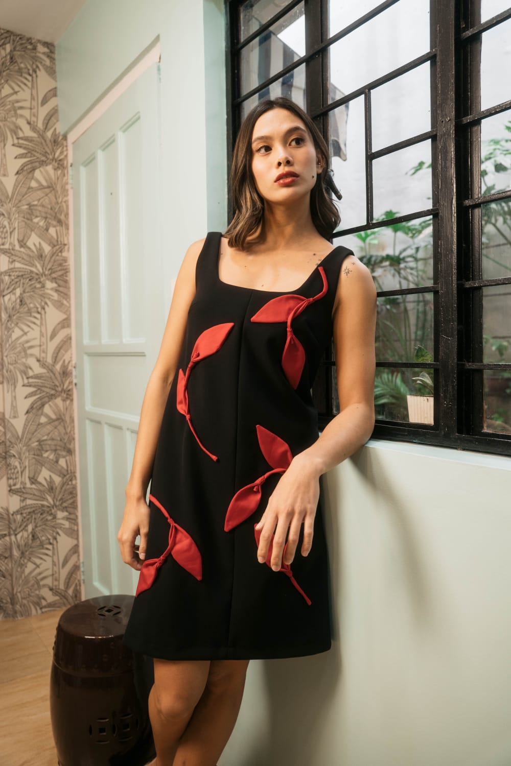 TATI Dress BLACK / RED