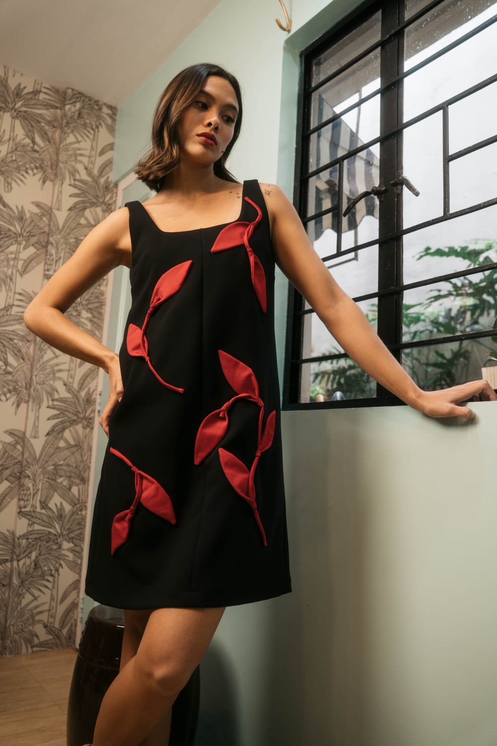 TATI Dress BLACK / RED