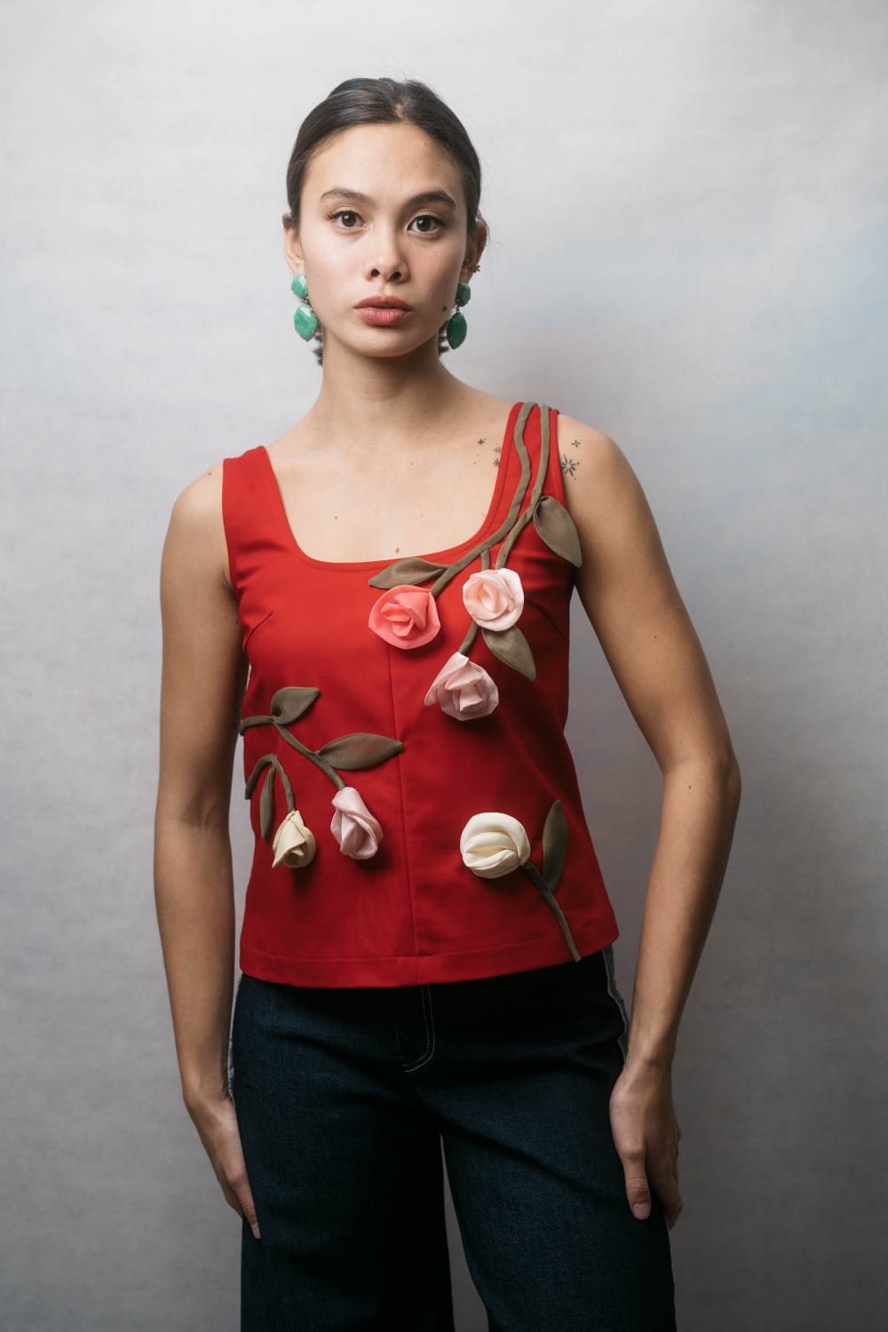 TATIANA Top RED / MULTI
