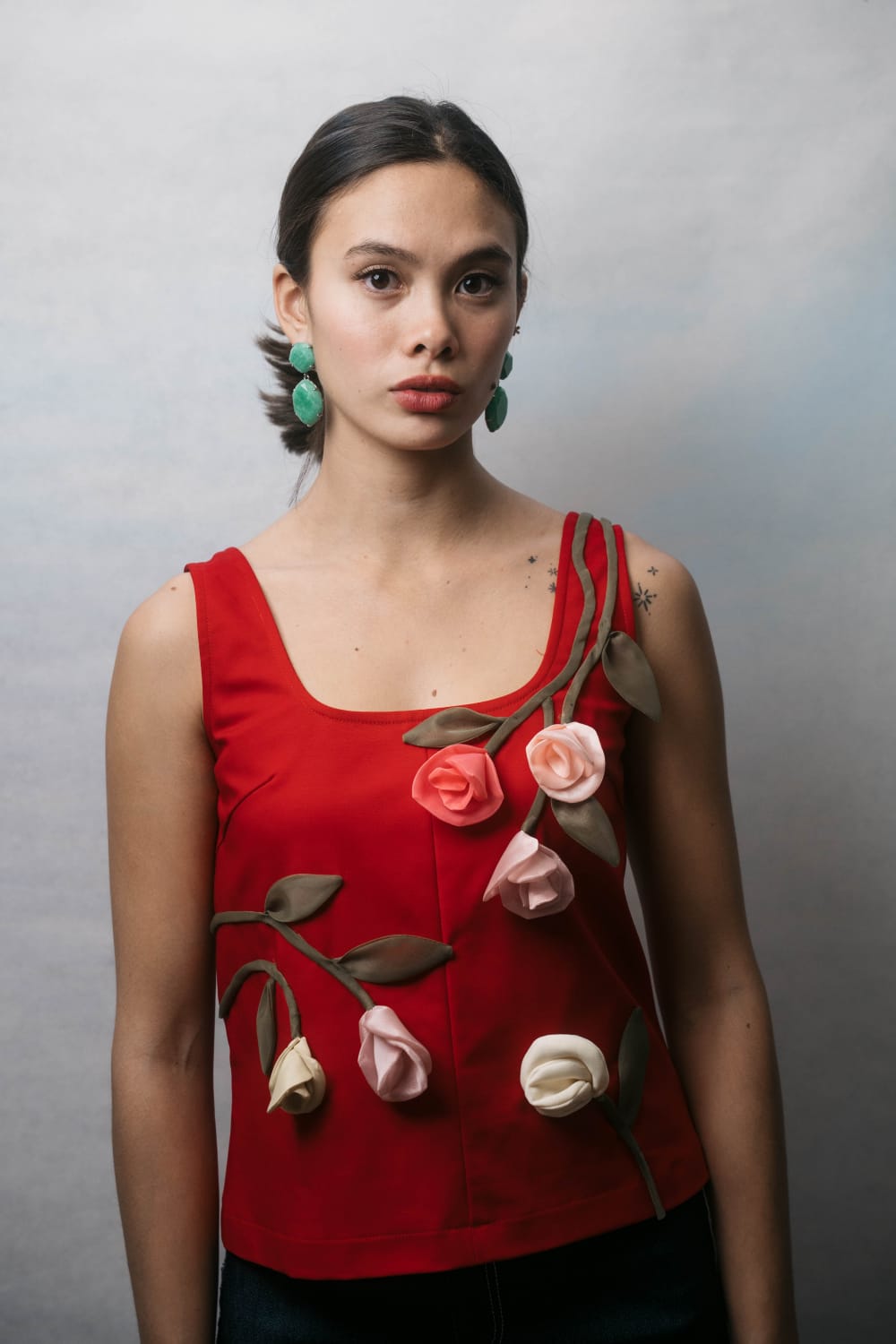 TATIANA Top RED / MULTI