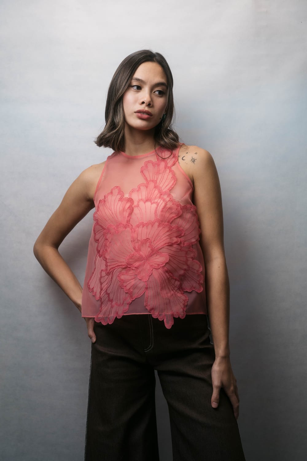 FLORA Top HIBISCUS PINK