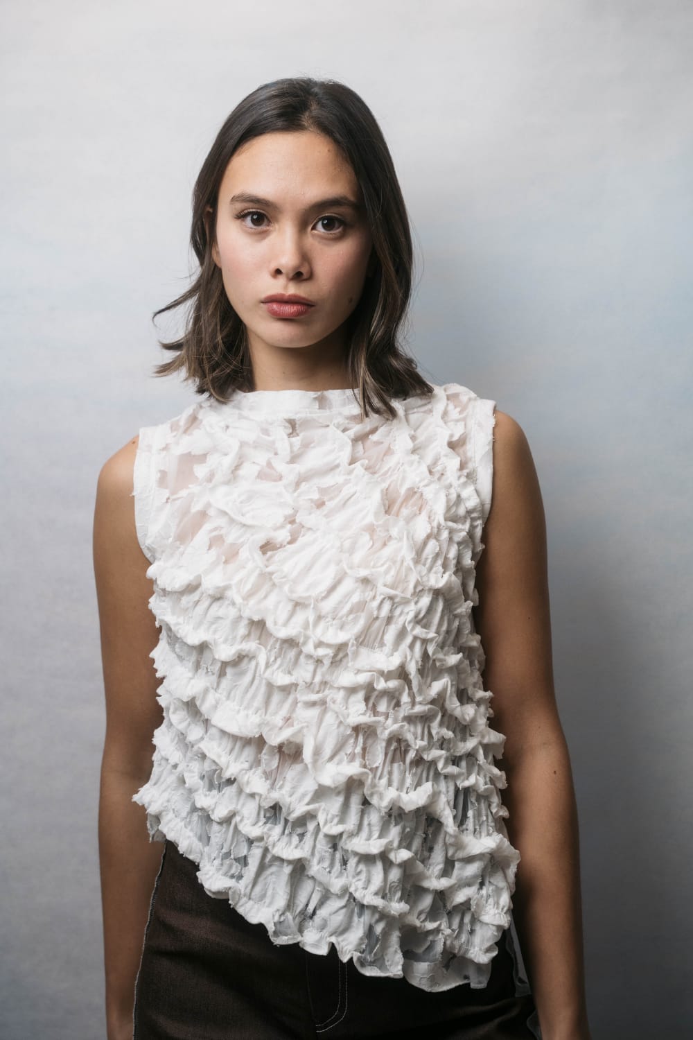 PIM Garter Top WHITE JACQUARD