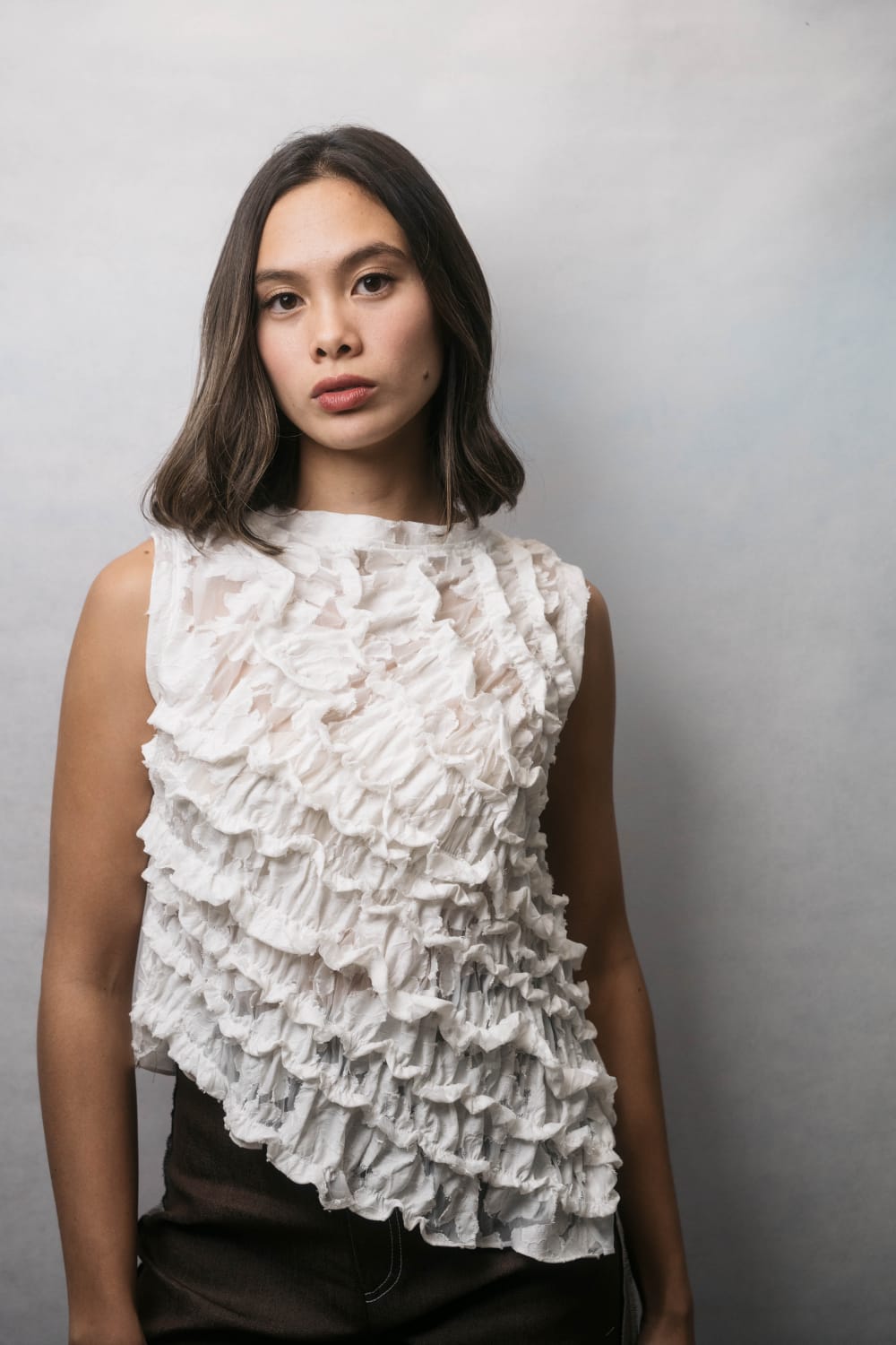 PIM Garter Top WHITE JACQUARD