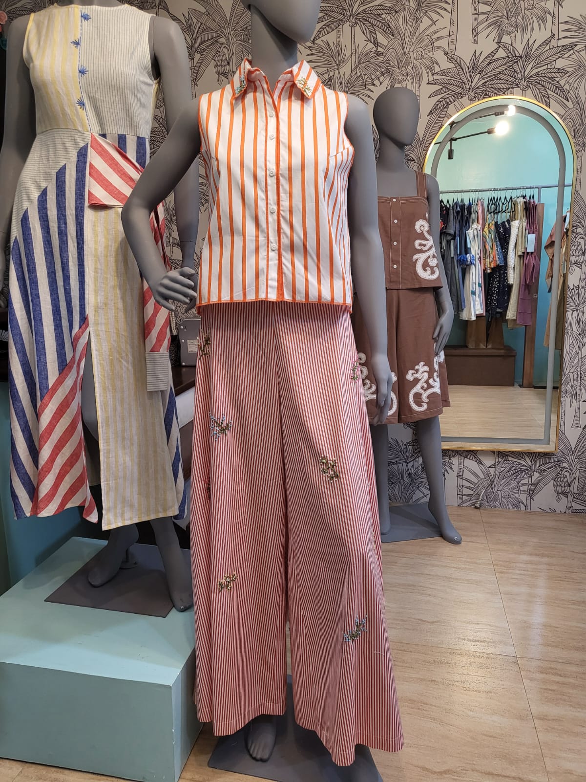 BINA Pants ORANGE STRIPES