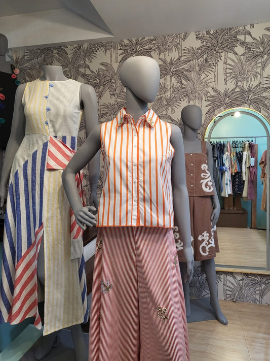 BINA Pants ORANGE STRIPES