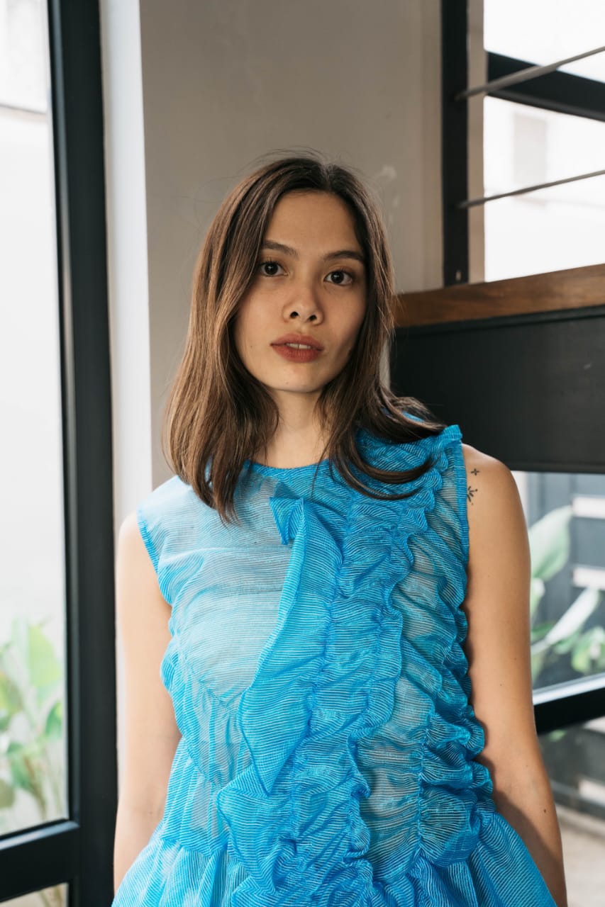 PIM Garter Top BLUE ORGANZA