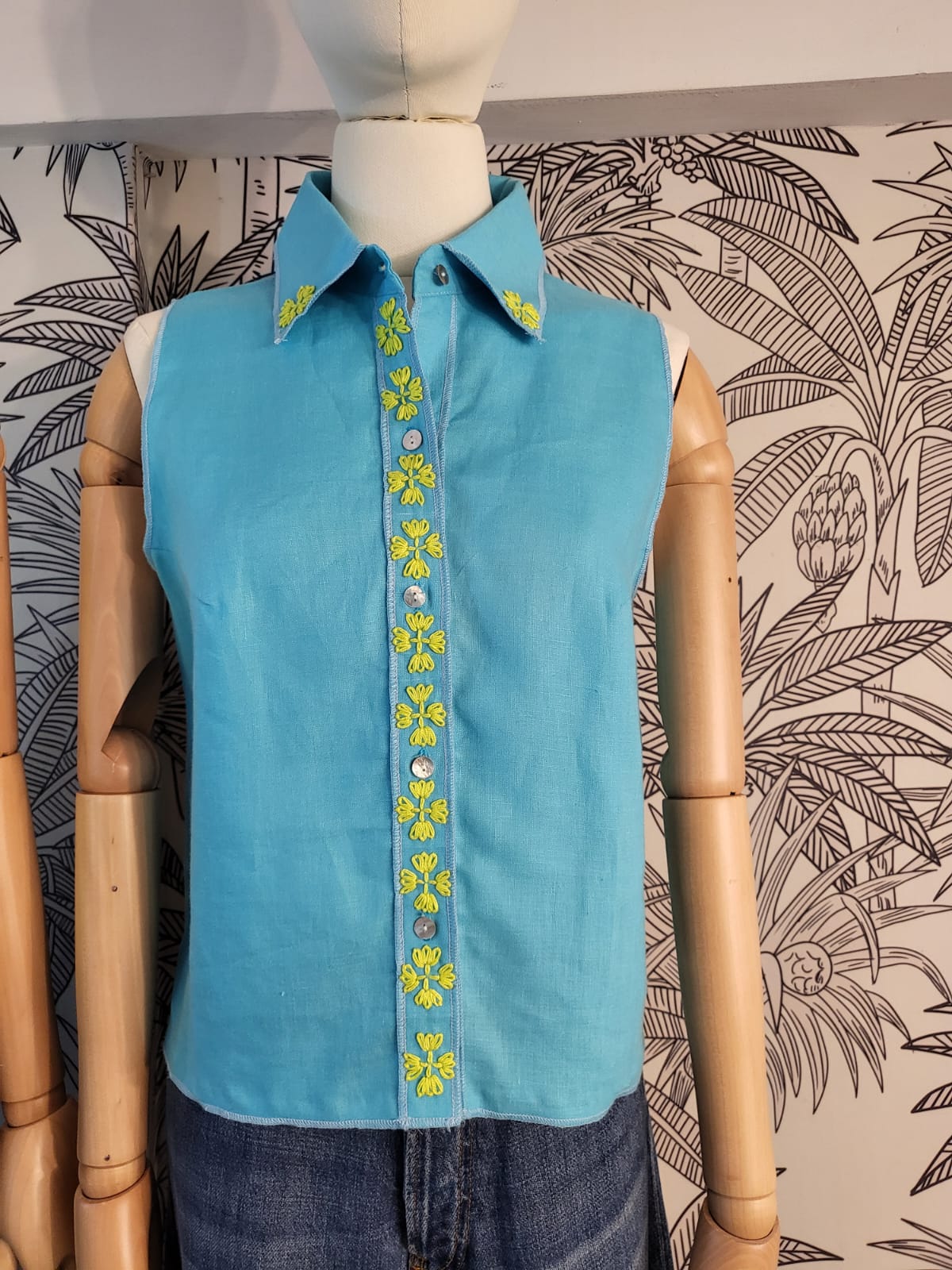 VIKA Top TURQUOISE