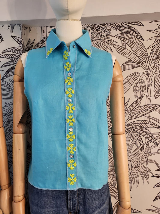 VIKA Top TURQUOISE