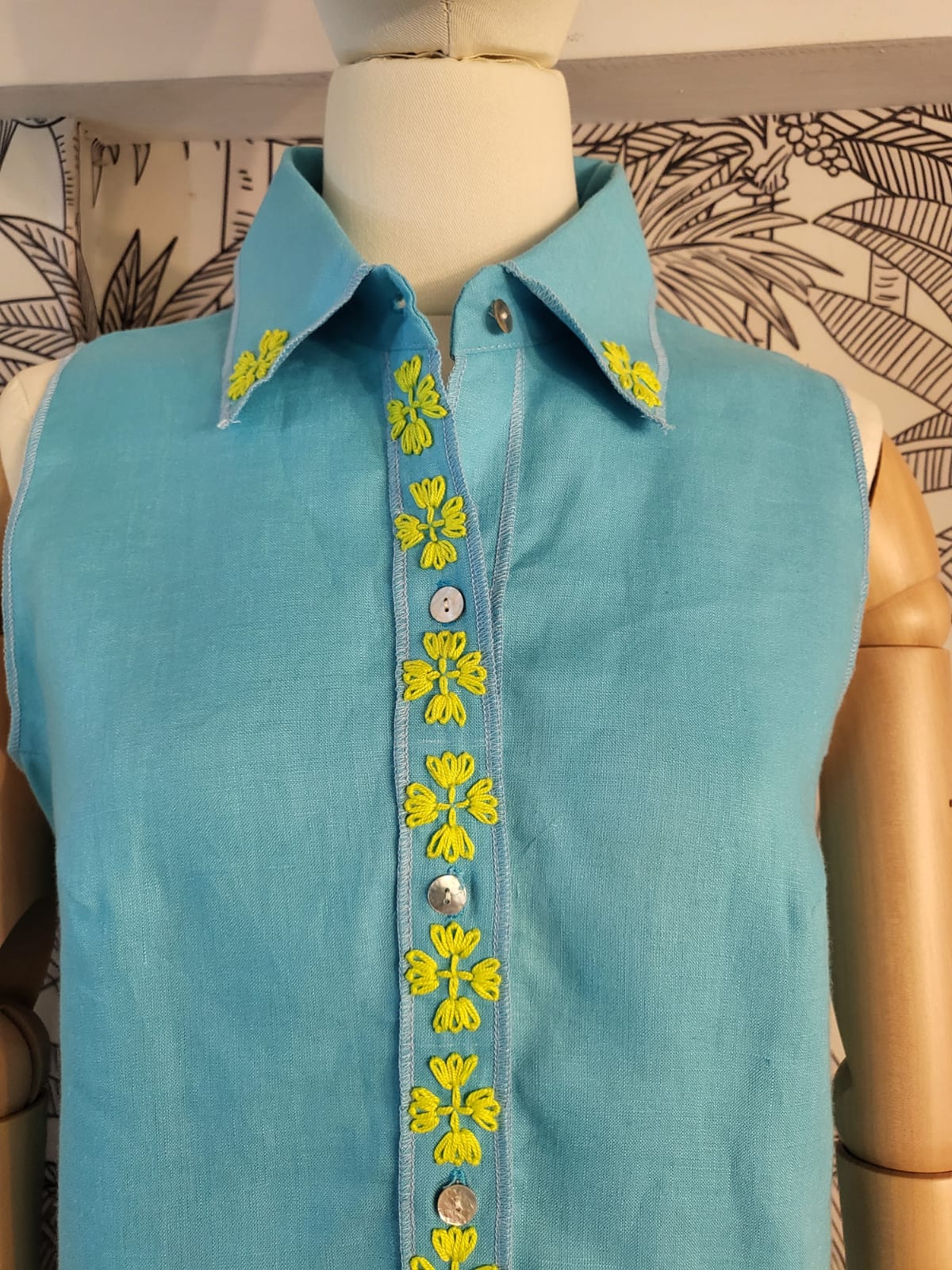 VIKA Top TURQUOISE
