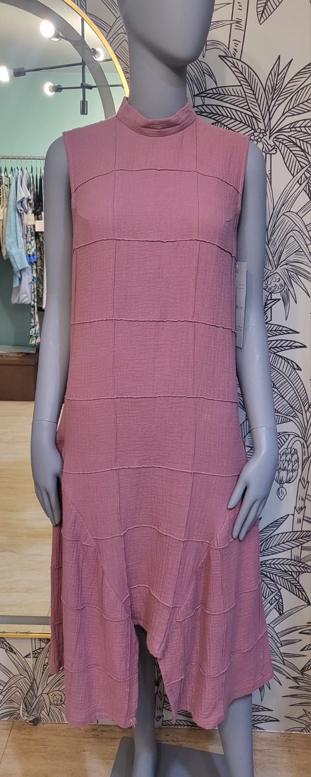 FRANCINE Stitched Dress MAUVE