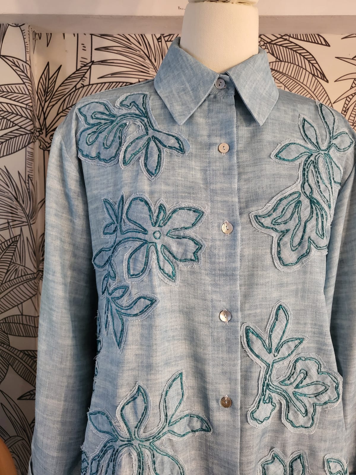 HINT Long Sleeve Top BLUE/GREEN