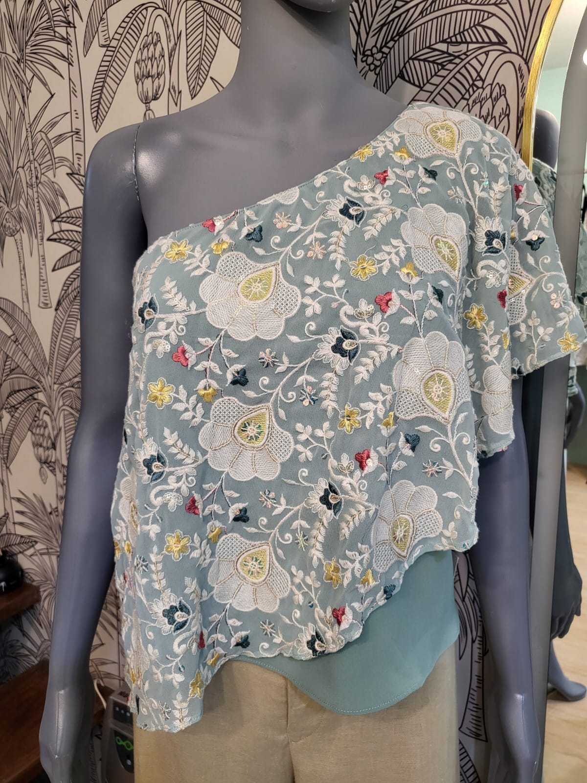 WILLOW One Shoulder Top BLUE