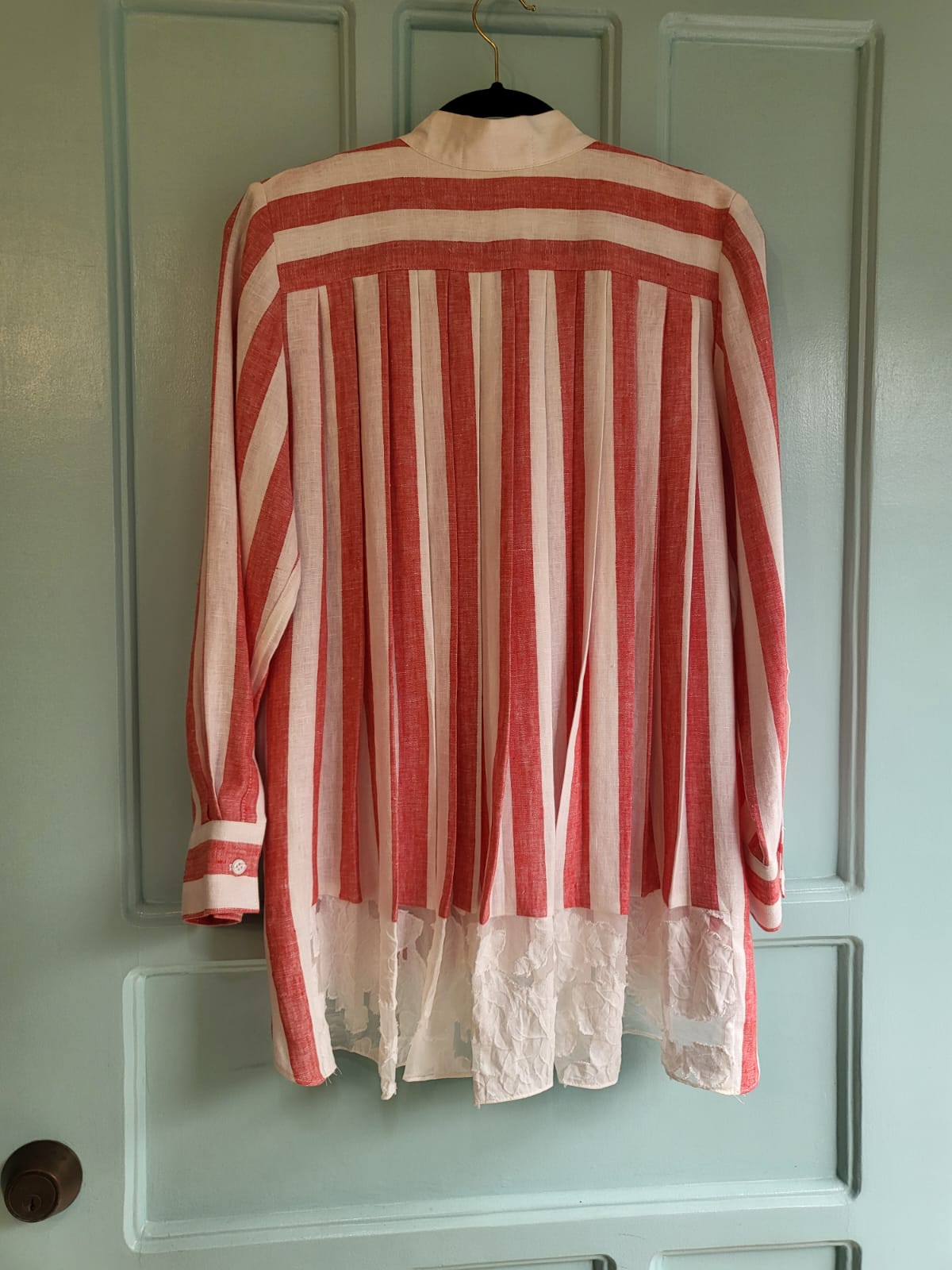 TEA Top RED STRIPES