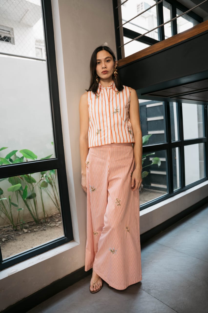 BINA Pants ORANGE STRIPES